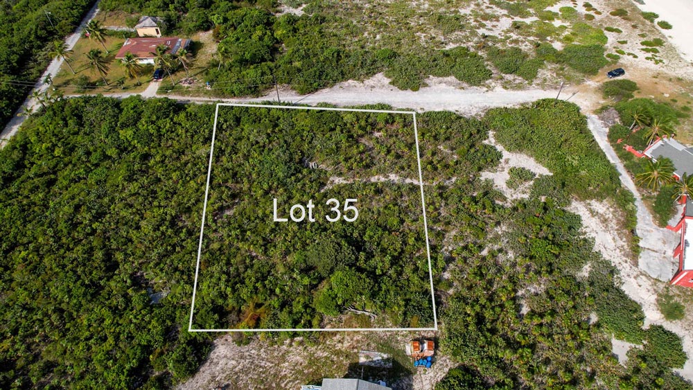 Vacant half acre lot 2 lots from stunning beach in Sandy Point, San Salvador, The Bahamas