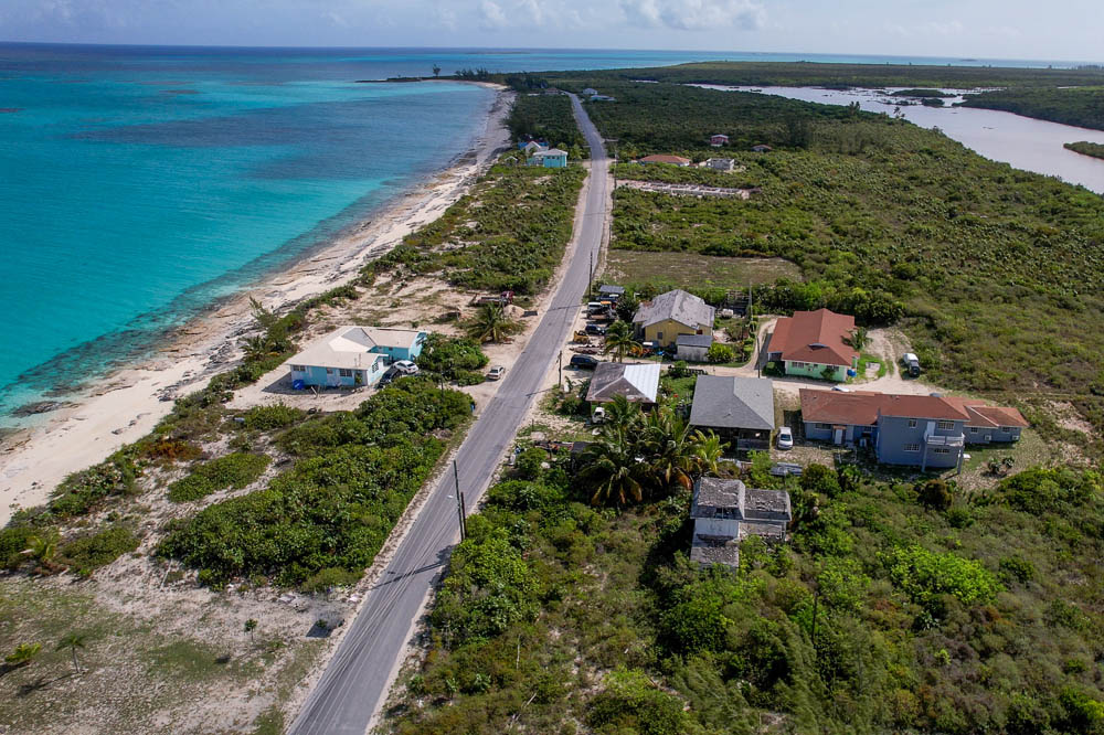 Large property one lot from a beautiful beach on the calm west side of San Salvador Island