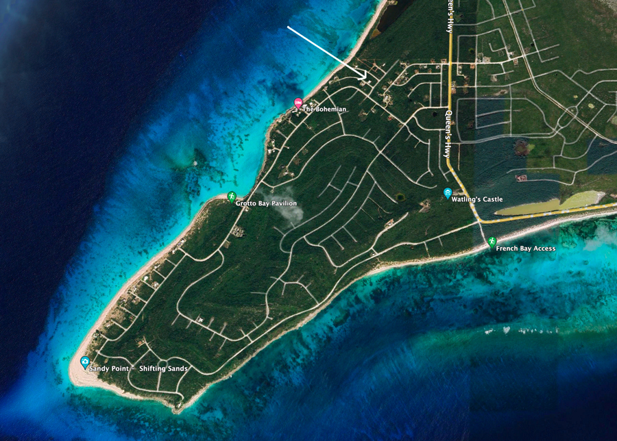 Map of Sandy Point and The Lookout House
                                                                                                     